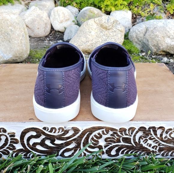 Under Armour Purple Suede Slip-on Sneakers - Picture 5 of 6